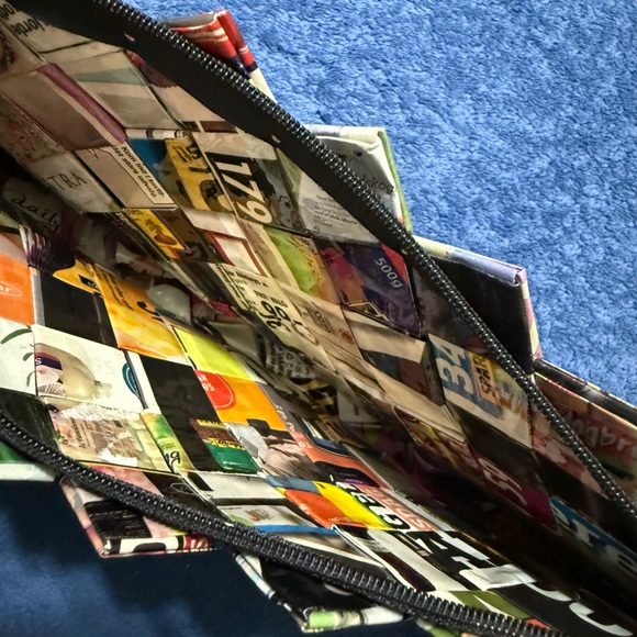 Colorful Woven Magazine Clutch - Picture 5 of 5